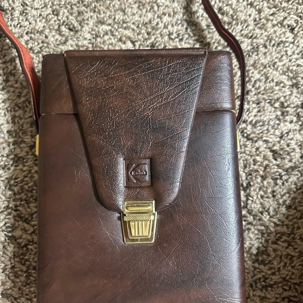 VTG Kodak Brown Leather Camera Bag